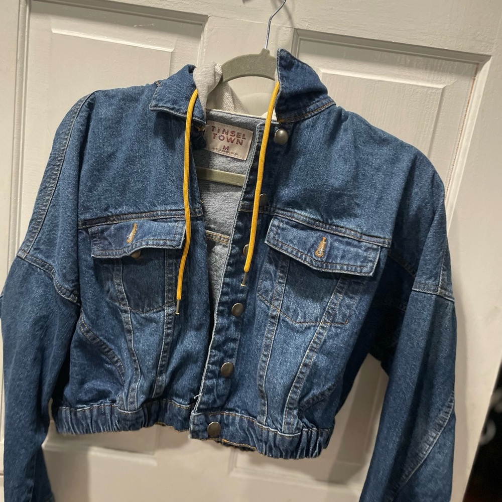 Tinseltown Denim jacket with attached hood